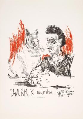 Edward Dwurnik. Painting. Poster for the exhibition