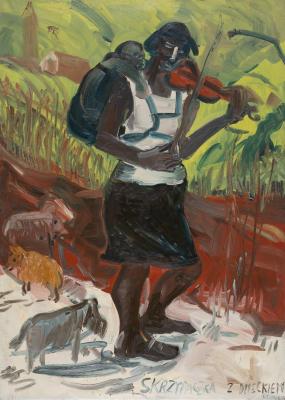 Violinist with a Child